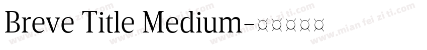 Breve Title Medium字体转换